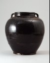 Black ware storage jar with lug handles