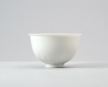 White ware bowl with floral decoration