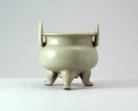 Greenware tripod incense burner