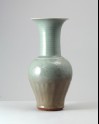 Greenware vase with lotus decoration