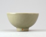 Greenware bowl with floral medallion