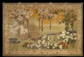 Peacocks with paulownia, cherry, magnolia, and peonies (LI1982.1)