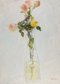 Roses in a glass vase