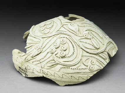 Fragment of a jug with vegetal decorationoblique