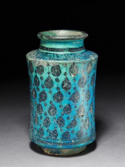 Albarello, or storage jar, with tear-drop shapesoblique