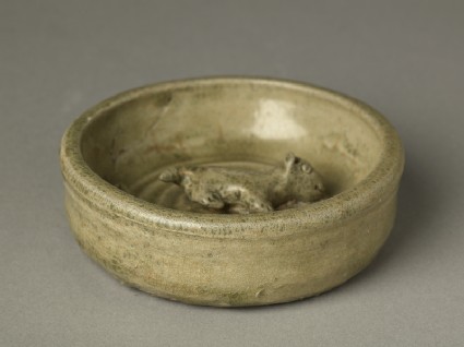 Greenware burial figure of animal in a penoblique