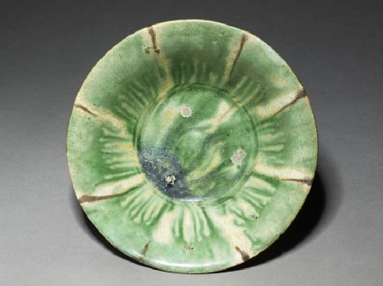 Bowl with splashed decoration in green and browntop
