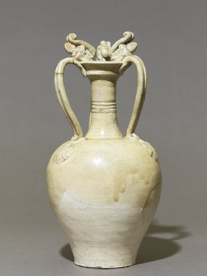 White ware amphora with handles in the form of dragonsside