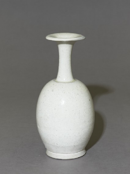 White ware bottle vaseoblique