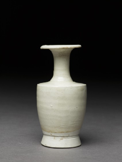 Miniature white ware vaseside