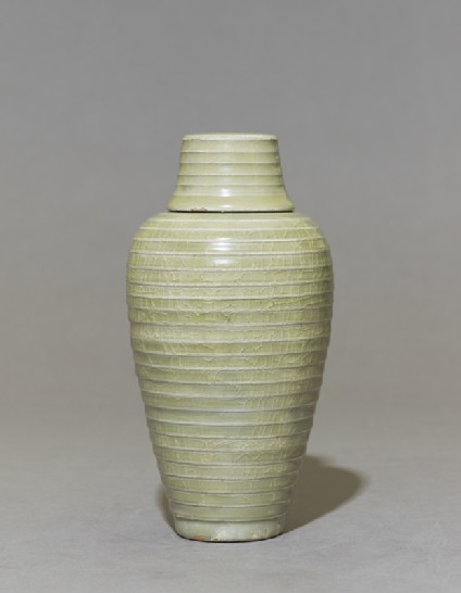 Greenware meiping, or plum blossom, vaseside