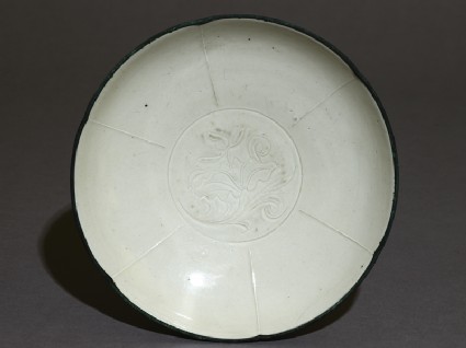 White ware bowl with lotus designtop