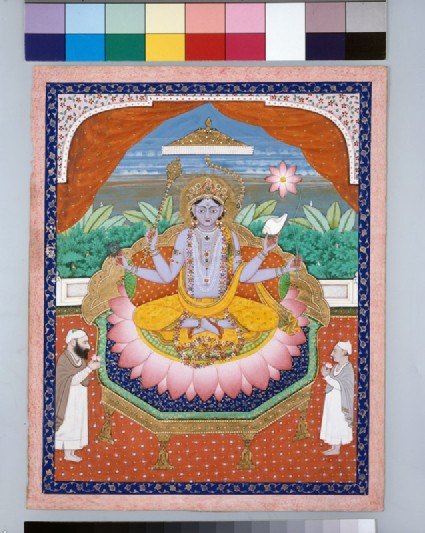 Vishnu on a lotus petal thronefront