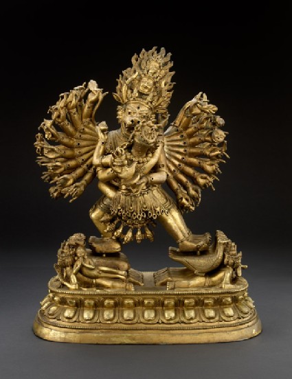 Figure of Vajrabhairava with consortfront