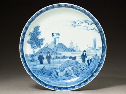 Plate with 'Deshima Island' themetop