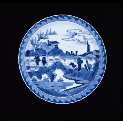 Plate with 'Deshima Island' themetop