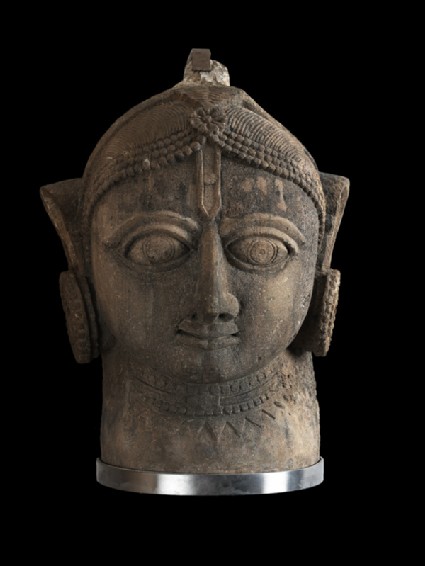 Head of a yogini or goddessfront