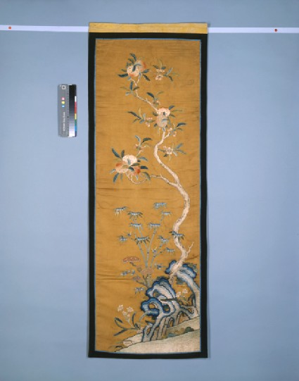 Furnishing panel with peach tree, possibly from a screenfront