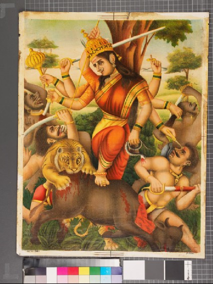 The goddess Devi slaughtering her enemiesfront