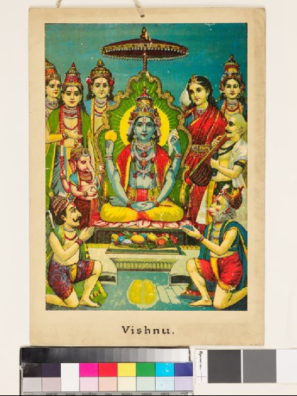 Vishnu leaves two golden footprintsfront