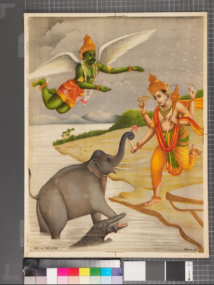 Death of the King of the Elephants, or Gajendramokshafront