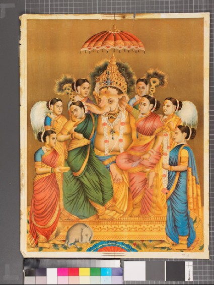 Ganapati, or Ganesha, surrounded by the eight nayakasfront