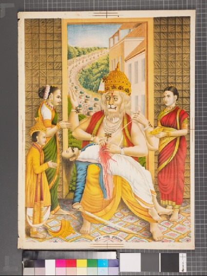 Narasimha disembowelling the demon Hiranyakashipufront