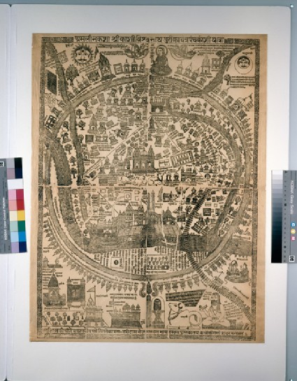 Pilgrim map of Varanasi, or Benaresfront