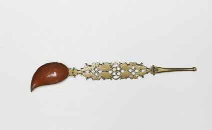 Leaf-shaped spoon from a qalamdan, or pen boxfront