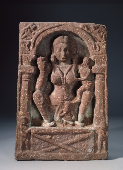 Relief plaque depicting the goddess Haritifront