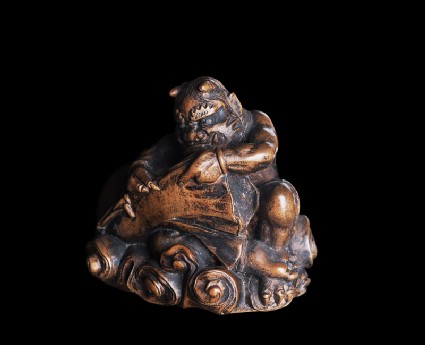 Netsuke in the form of Fūjin, the god of windside