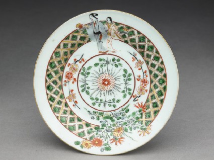 Saucer with two bijin, or beautiful womentop