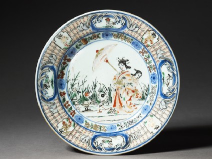 Plate with ‘Parasol Lady’ designtop