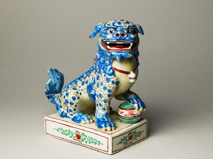 Figure of a shishi, or lion dogoblique