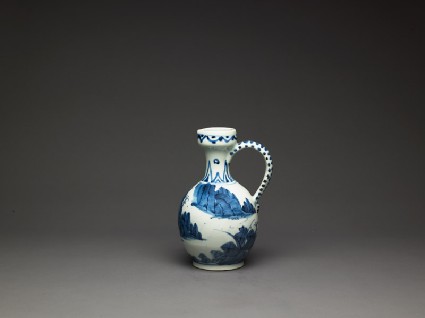 Jug with figures in a landscapeoblique