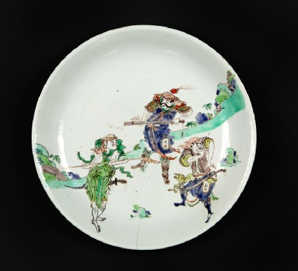 Dish with figures from The Water Marginfront