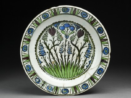 Dish with tulips and hyacinthstop
