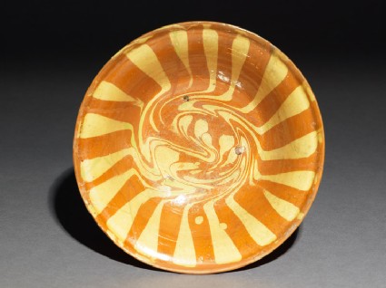 Bowl with marbled decorationtop