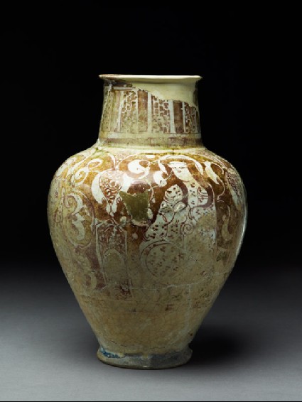 Jar with female figuresside