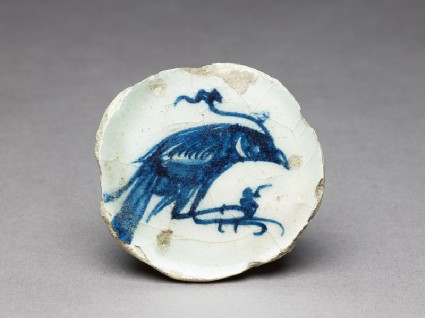 Base fragment of a bowl with birdtop