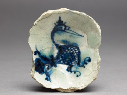 Base fragment of a bowl with birdtop