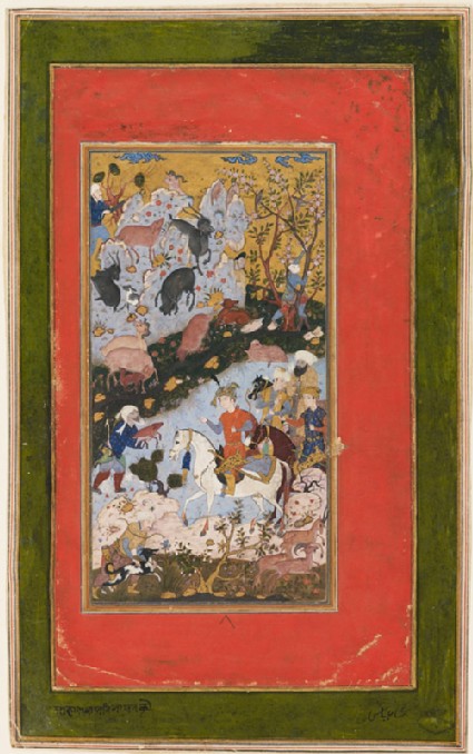A shepherd offering a lamb to a princefront