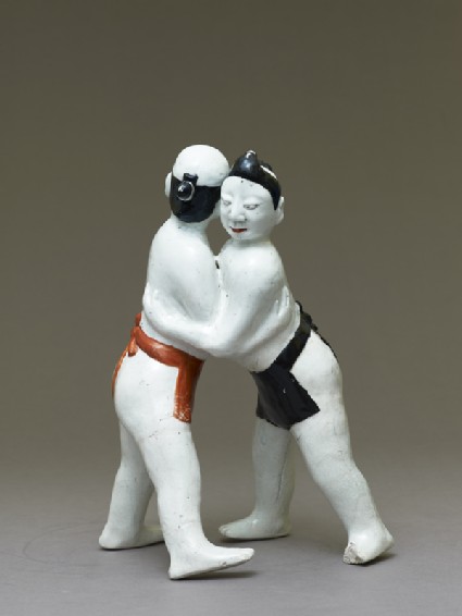 Figure of two sumo wrestlersoblique