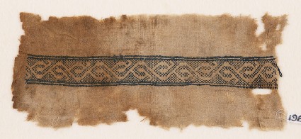 Textile fragment with stylized vinefront