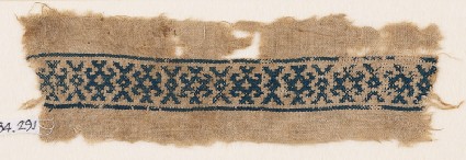 Textile fragment with X-shapes and hooksfront