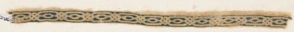 Textile fragment with interlacing ovals and knotsfront