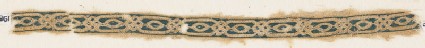 Textile fragment with interlacing ovals and knotsfront