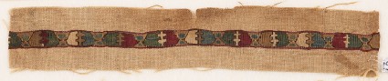 Textile fragment with chalices and crosses, possibly from a vestmentfront