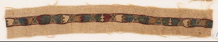 Textile fragment with chalices and crosses, possibly from a vestmentfront