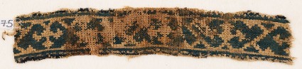 Textile fragment with band of vines and trefoilsfront